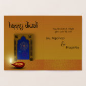 フェスティバルハッピーディワリ花火フォイルグリーティングカード 箔カード (内部)