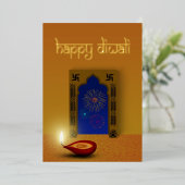 フェスティバルハッピーディワリ花火 箔シーズンカード (立ち正面)