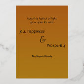 フェスティバルハッピーディワリ花火 箔シーズンカード (裏面)