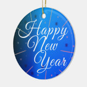 フェスティバルハッピーニューイヤーブルー セラミックオーナメント (左)