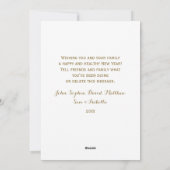 フェスティバルハッピーニューイヤー金ゴールド紙吹雪写真コラージュ シーズンカード (裏面)