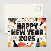 フェスティバルハッピーニューイヤー2025グラフィック シーズンポストカード (正面/裏面)