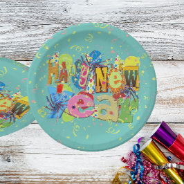 フェスティバルハッピーニューイヤー ペーパープレート