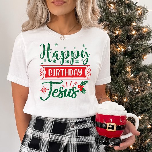 フェスティバルハッピーバースデーイエズクリスマス Tシャツ