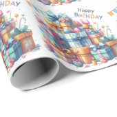 フェスティバルハッピーバースデー ラッピングペーパー (ロールコーナー)