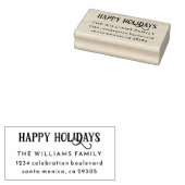 フェスティバルハッピーホリデイズファミリーネーム差出人住所 ラバースタンプ (押印)