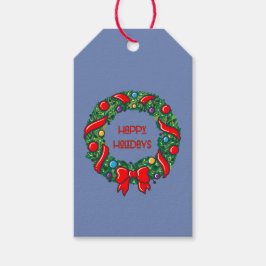 フェスティバルハッピーホリデーお洒落ズウィーモダンリーフ ギフトタグ