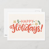 フェスティバルハッピーホリデーズデザイン ポストカード (正面/裏面)