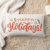 フェスティバルハッピーホリデーズデザイン ランバークッション (ブランケット)