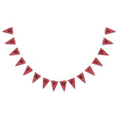 フェスティバルハッピーマザーズ日赤い星バースト バンティングフラッグ (全)