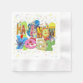 フェスティバルハッピー新年 縁ありカクテルナプキン (正面)