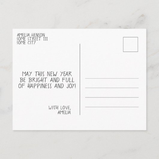 フェスティバルハッピー2023スノーフレーク冬 シーズンポストカード (裏面)