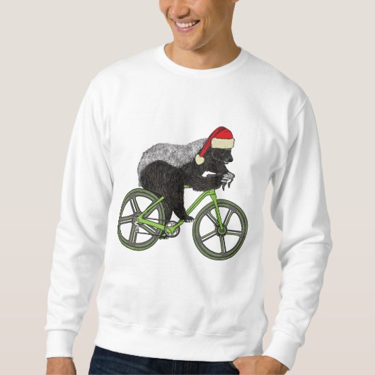 フェスティバルハニーバッジャーサイクリングおもしろいバダスサイクリスト スウェットシャツ (正面)