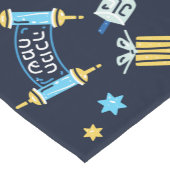 フェスティバルハヌカーパーソナライズされた(ユダヤ教)メノラードレデル ショートテーブルランナー (コーナー)