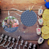 フェスティバルハヌカー(ユダヤ教)メノラーパターンホリデーフォト セラミックオーナメント