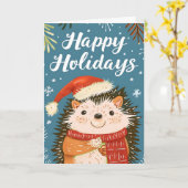 フェスティバルハリネズミ カード (黄色い花)