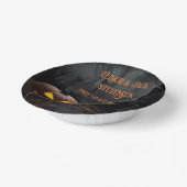 フェスティバルハロウィンカボチャとフローラルパターン ペーパーボウル (傾斜あり)