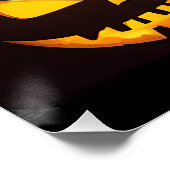 フェスティバルハロウィンカボチャとフローラルパターン ポスター (コーナー)