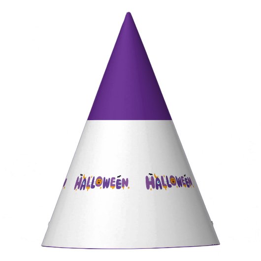 フェスティバルハロウィーン文字王室のパープルクラフト用品 パーティーハット (正面)