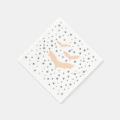 フェスティバルハロウィーン食器 – 黒とオレンジのこうもり スタンダードカクテルナプキン (角)