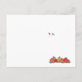 フェスティバルハローウィンパーティの鳥付き木 インビテーションポストカード (裏面)