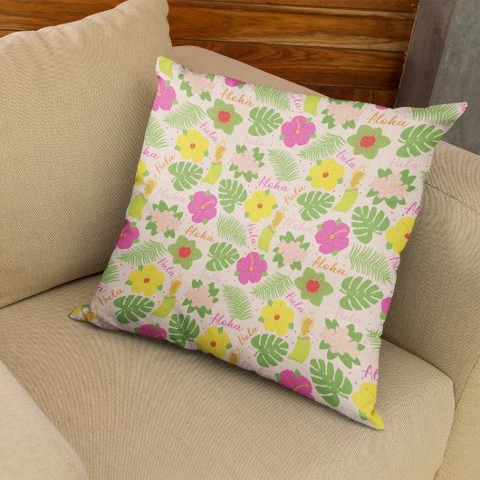 フェスティバルハワイアンフラダンサーピローデザイン クッション