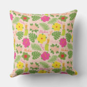 フェスティバルハワイアンフラダンサーピローデザイン クッション (裏面)