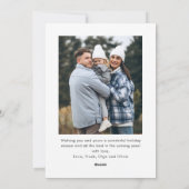 フェスティバルハンドドロークリスマスボウリボン2写真 シーズンカード (裏面)