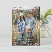 フェスティバルハンドドロークリスマスボウリボン3写真 シーズンカード (スタンド正面)