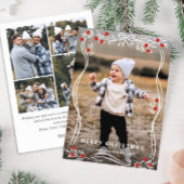 フェスティバルハンドドロークリスマスボウリボン5写真 シーズンカード