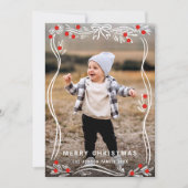 フェスティバルハンドドロークリスマスボウリボン5写真 シーズンカード (正面)