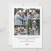 フェスティバルハンドドロークリスマスボウリボン5写真 シーズンカード (裏面)