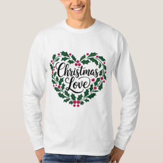 フェスティバルハート型リース「クリスマスラブ」T志 Tシャツ