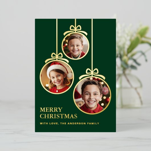 フェスティバルバウス写真枠エバーグリーン 箔シーズンカード (立ち正面)