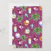 フェスティバルバウブルウォーター色クリスマスパーティー 招待状 (裏面)