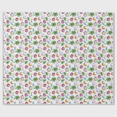 フェスティバルバウブルウォーター色クリスマス ラッピングペーパー (フラット)