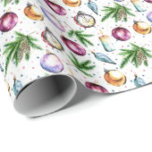 フェスティバルバウブルウォーター色クリスマス ラッピングペーパー (ロールコーナー)