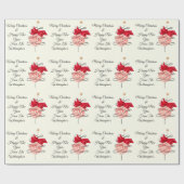 フェスティバルバウブルオンアイボリークリスマス ラッピングペーパー (フラット)