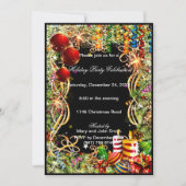 フェスティバルバウブルキャンドルクリスマスパーティの招待状 招待状 (正面)
