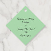 フェスティバルバウブルクリスマスギフトラベル フェイバータグ (裏面)