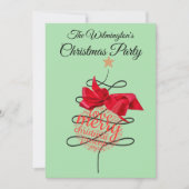 フェスティバルバウブルクリスマスパーティの招待状 招待状 (正面)