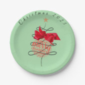 フェスティバルバウブルクリスマスパーティー紙プレート ペーパープレート (正面)