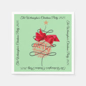 フェスティバルバウブルクリスマスパーティー スタンダードカクテルナプキン (正面)