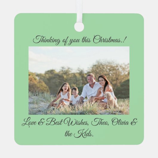 フェスティバルバウブルクリスマスフォトツリーオーナメント メタルオーナメント (裏面)