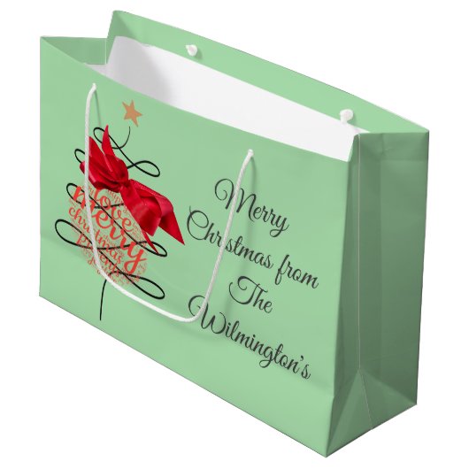 フェスティバルバウブルクリスマス ラージペーパーバッグ (正面アングル)