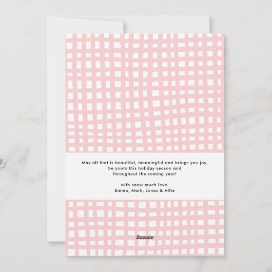 フェスティバルバウブルスノーフレークMerry Christmas 2写真 シーズンカード (裏面)