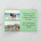 フェスティバルバウブルファミリーフォトクリスマスフォールディング カード (内部)