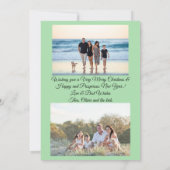 フェスティバルバウブルファミリーフォトクリスマスフラット カード (裏面)