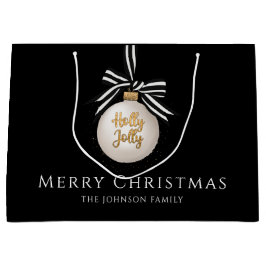 フェスティバルバウブルブラッククリスマス ラージペーパーバッグ