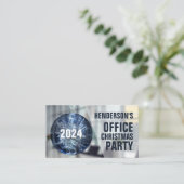 フェスティバルバウブル、オフィスクリスマスパーティーチケット エンクロージャーカード (スタンド正面)